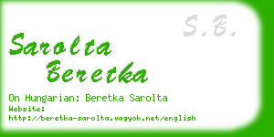 sarolta beretka business card